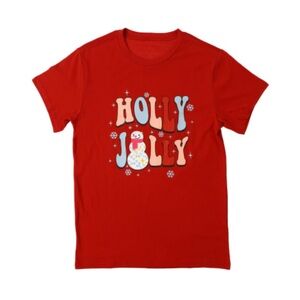 ‘Holly Jolly’ Disco Snowman Graphic Tee